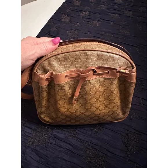 Celine Brown Tan Monogram Crossbody Bag - Picture 8 of 16